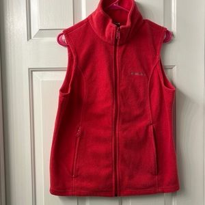 Columbia Pink Fleece Zip Vest